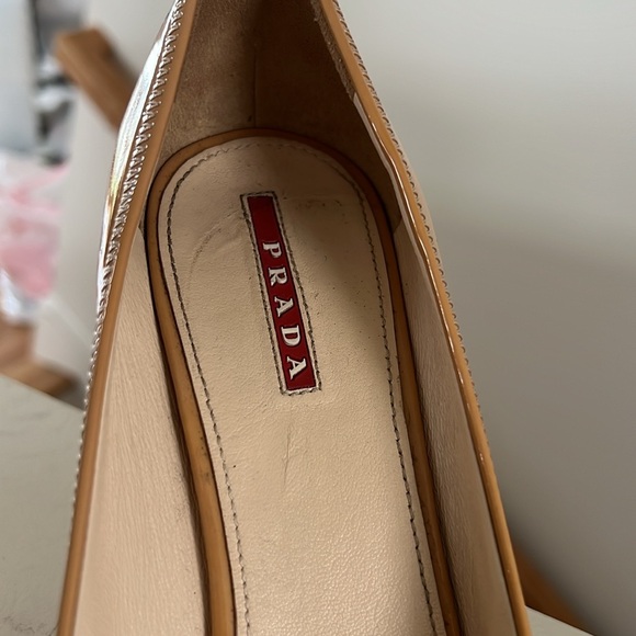 Prada Open Toe Patent Leather Heels - Picture 6 of 15